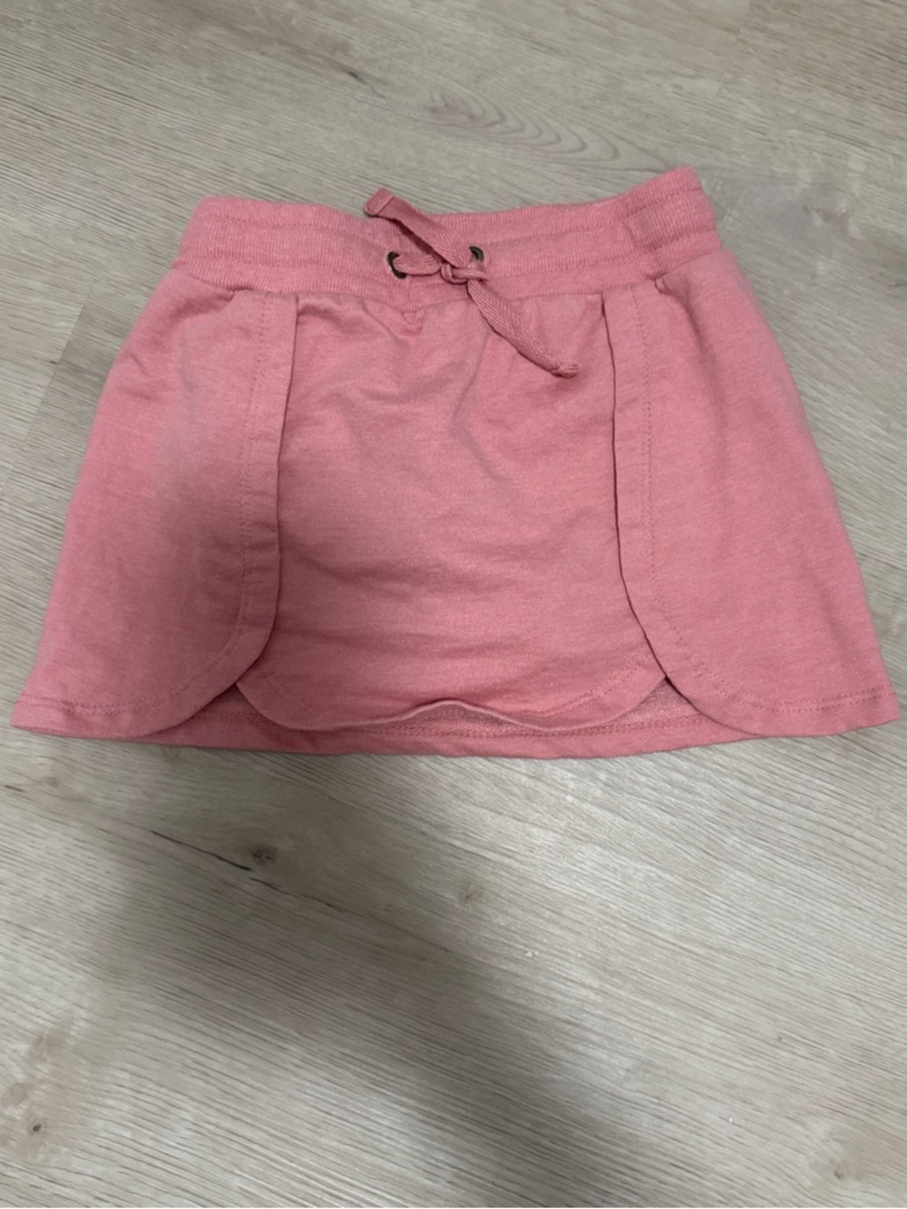 Haute Hippie Kids Soft Pink Knit Skirt with Scalloped Hem